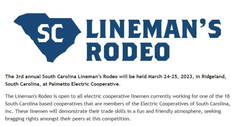 SC Lineman's Rodeo Information