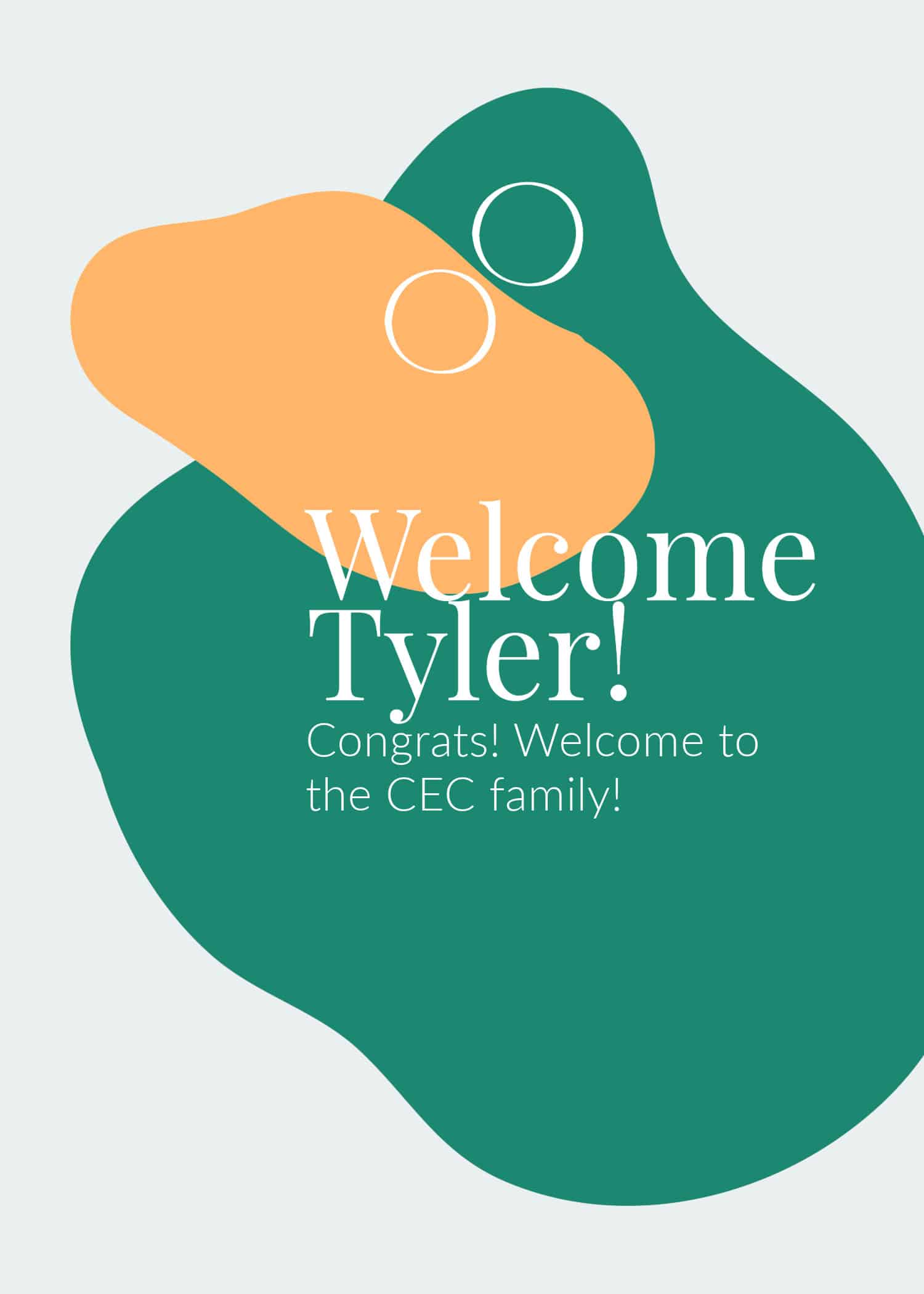 Welcome New Employee Tyler