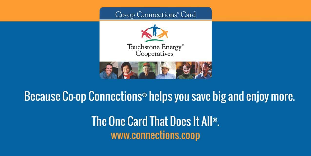 Co-op Connections card is pictured. Follow link for more.